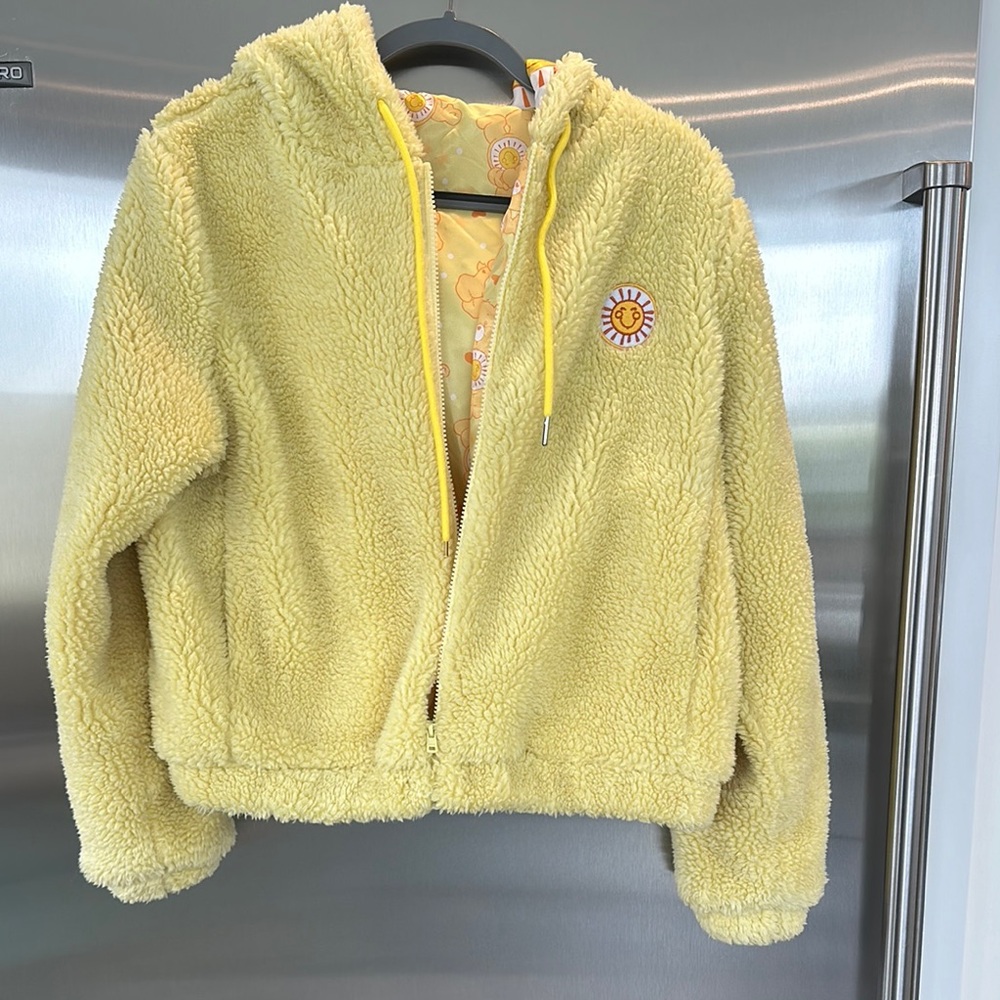 Blackmilk x Carebear Sunshine Bear Fleece Teddy Jacket with Hood